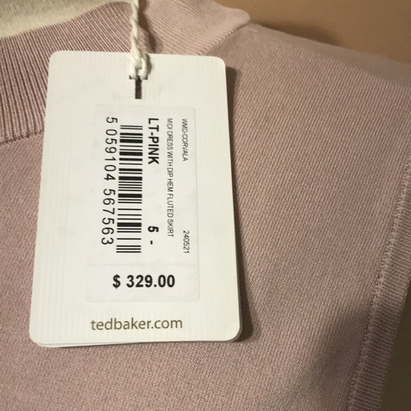 New Ted Baker Light Pink MIDI Dress… size 5 - Picture 4 of 8